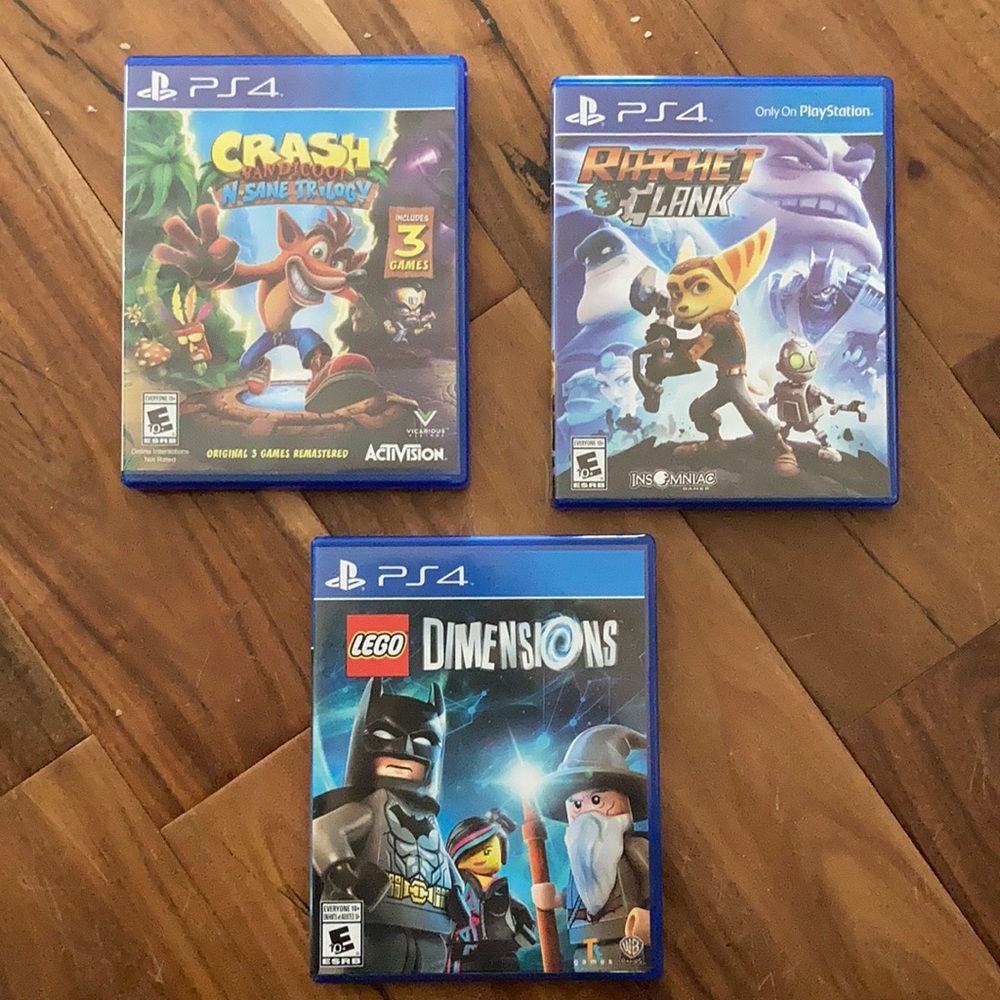 PS4 3 Game Bundle (Everyone 10+ rating)